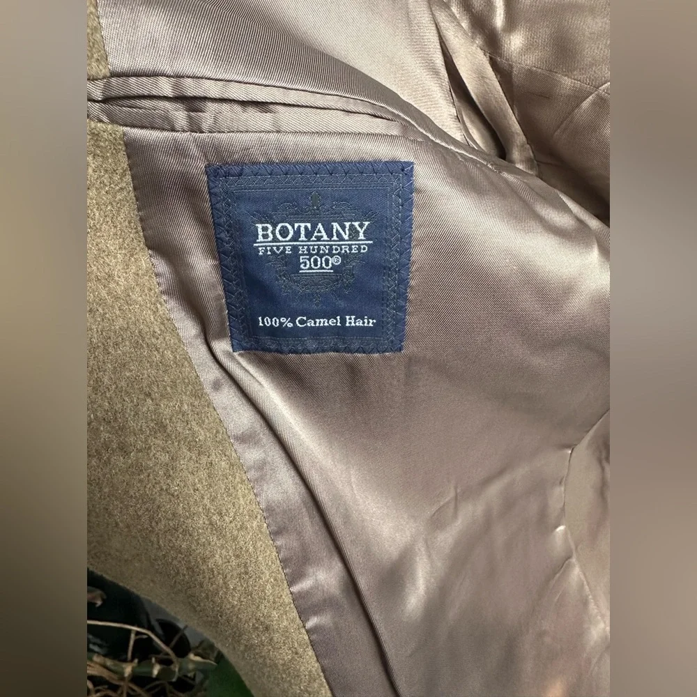 Botany 500 men’s 100% camel hair blazer green brown size 46R